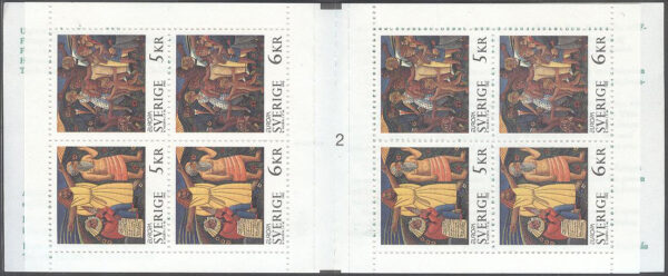 Sverige - F H 457 cyls 2 Europa CEPT 1995 Fred & Frihet, kpl **