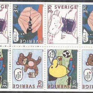 Sverige – F H 461 cyls 2 + kn Hälsningsfrimärken IV, kpl ** DUBBEL