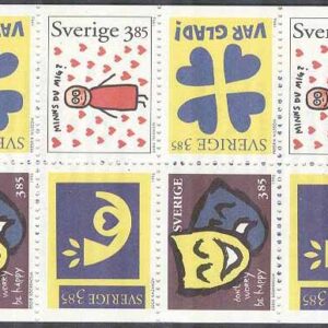 Sverige – F H 472 cyls 1 + kn Hälsningsfrimärken V, kpl ** DUBBEL