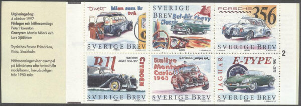 Sverige - F H 487 cyls 2 Bilar, kpl **