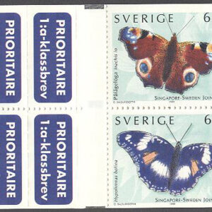 Sverige – F H 511 Fjärilar Sverige – Singapore, kpl **