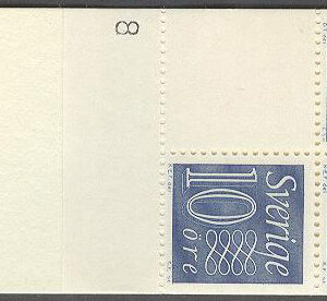 Sverige – F HA  10 OH kn +1 blockstil Gustaf VI Adolf typ III, Ny Siffertyp , kpl **
