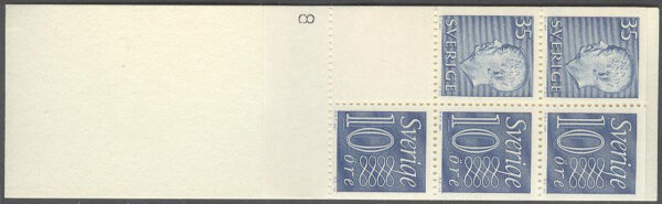 Sverige - F HA  10 OH kn +1 blockstil Gustaf VI Adolf typ III, Ny Siffertyp , kpl **