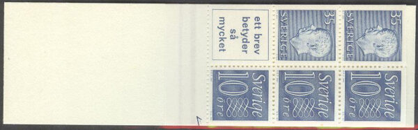 Sverige - F HA  11 Ba OH cyls 1 fana + v 1 Gustaf VI Adolf typ III, Ny Siffertyp , kpl ** DUBBEL