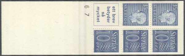 Sverige - F HA  11 Ba OH kn +2 v 3 Gustaf VI Adolf typ III, Ny Siffertyp , kpl ** DUBBEL