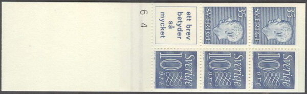 Sverige - F HA  11 Ba OH kn +2 v 1 Gustaf VI Adolf typ III, Ny Siffertyp , kpl ** DUBBEL