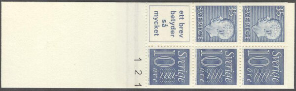 Sverige - F HA  11 Ba OH kn 3+ v 1 Gustaf VI Adolf typ III, Ny Siffertyp , kpl ** DUBBEL