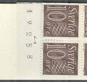 Sverige – F HA  13 A OH cyls 1 + kn Gustaf VI Adolf typ III, Ny Siffertyp , kpl ** DUBBEL