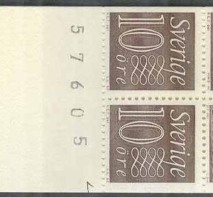 Sverige – F HA  13 B OV cyls 1 fana + kn Gustaf VI Adolf typ III, Ny Siffert , kpl ** DUBBEL