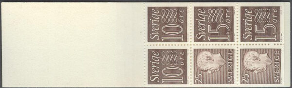 Sverige - F HA  13 B RH Kliché 1a Gustaf VI Adolf typ III, Ny Siffertyp, kpl **