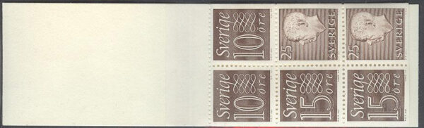 Sverige - F HA  13 B RV Kliché 2a Gustaf VI Adolf typ III, Ny Siffertyp, kpl **
