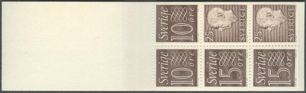 Sverige - F HA  13 B RV Kliché 1a Gustaf VI Adolf typ III, Ny Siffertyp, kpl **