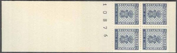 Sverige - F HA   4 B O kn Svenska Frimärket 100 år, kpl **