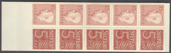 Sverige - F HA   5 A OH Gustaf VI Adolf typ II, Ny Siffertyp , kpl **