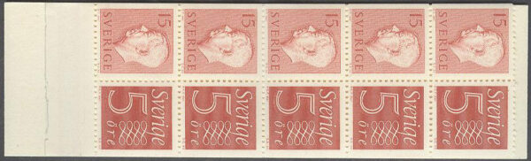 Sverige - F HA   5 B OH Gustaf VI Adolf typ II, Ny Siffertyp , kpl **