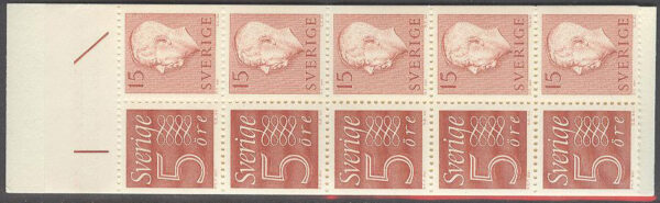 Sverige - F HA   5 B RV Gustaf VI Adolf typ II, Ny Siffertyp , kpl **