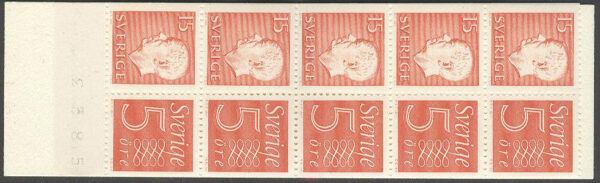Sverige - F HA   7 A OH Gustaf VI Adolf typ III, Ny Siffertyp , kpl **