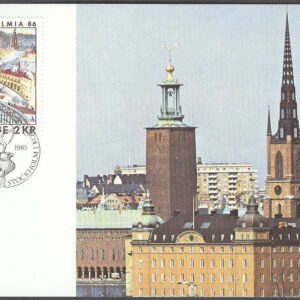 Sverige – Maxikort Nr  15-18 – Stockholmia 86 III, 4 kpl