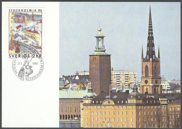 Sverige - Maxikort Nr  15-18 - Stockholmia 86 III, 4 kpl