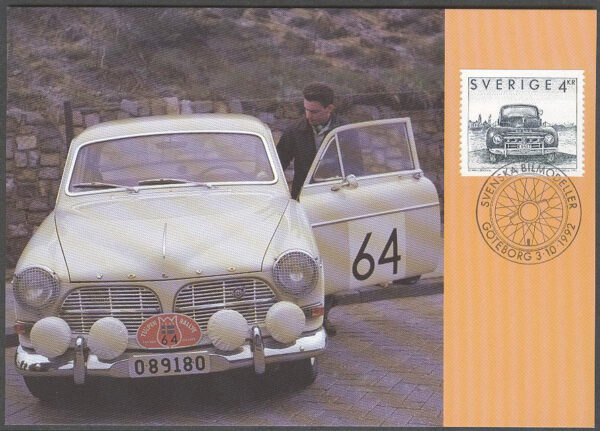 Sverige - Maxikort Nr  68-69 - Svenska bilmodeller - SAAB & Volvo, 2 kpl