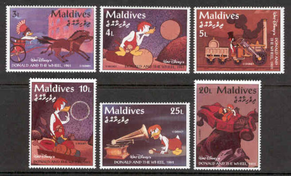 Maldiverna - M 2319-2324 Disney - Kalle och hjulet, 6 ol **