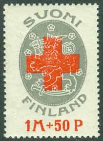 Finland – F  108a Röda korset: Finlands vapen t. 14 x 14 **