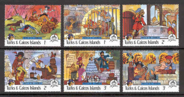 Turks & Caicos Islands - M  762-767 Disney - Karibiska pirater, 6 ol **