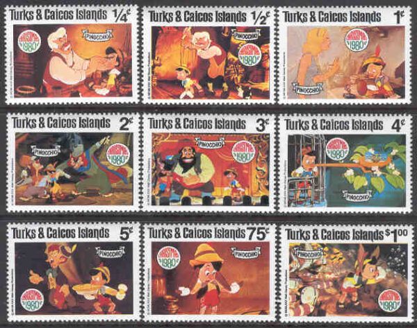 Turks & Caicos Islands - M  503-511 Disney - Pinocchio, 9 kpl **