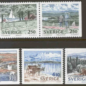 Sverige – F 1599-1603 Nationalparker 2, 5 kpl **