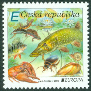 Tjeckien – M 1259 Europa 2024 – Undervattensfauna och flora, 1 kpl **