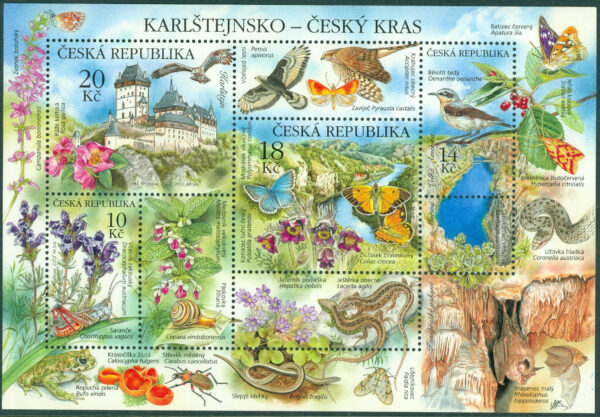 Tjeckien - M  773-776 (BL 51) Karlštejns naturreservat, block kpl **