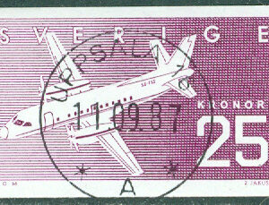 F 1444 Svensk flygindustri. Prakt UPPSALA 16  11.09.87  (C/U)