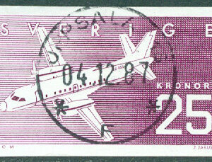 F 1444 Svensk flygindustri. Prakt UPPSALA 16  04.12.87  (C/U)