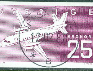 F 1444 Svensk flygindustri. Prakt/Lyx UPPSALA 16  12.02.88  (C/U)