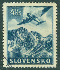 Slovakien – M   53 X Flygpost, Heinkel He 116 över Meeraugenspitze, 4 Ks stpl