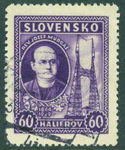 Slovakien – M   46 Josef Murgaš (1864-1929), radiotekniker och uppfinnare, 60 H stpl