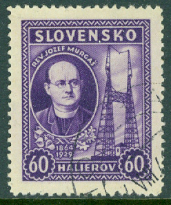 Slovakien – M   46 Josef Murgaš (1864-1929), radiotekniker och uppfinnare, 60 H stpl