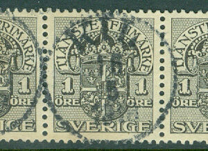 F Tj 27 x 3. Tjänste vm krona, 1 öre. KIL 16.5 1918  (S/Vär)