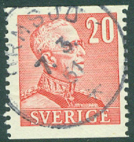 F  276 Gustaf V 20 öre. ORMSJÖ 7.3.51  (AC/L)