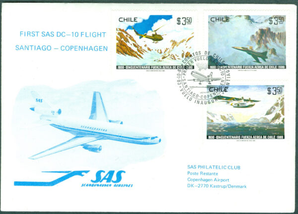 Chile - 1983-01-09 First SAS DC-10 Flight Santiago - Copenhagen