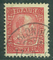 Island – F   67 Christian IX, 10 öre stpl