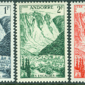 Andorra Fr – M  142-144 Landskap, Les Escaldes, 3 ol **