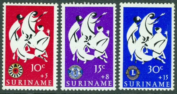 Surinam - M  498-499, 502 Påsk 1966, 3 ol **