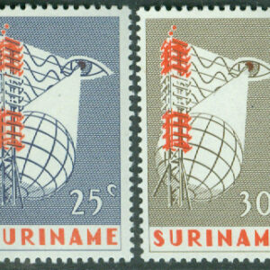 Surinam – M  505-506 Televivionen tas i bruk (1966), 2 kpl **