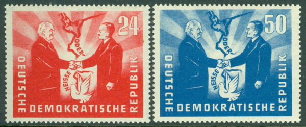 DDR - M  284-285 Tysk-polsk vänskap, 2 kpl **