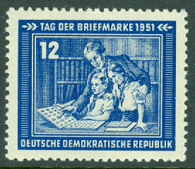 DDR – M  295 Frimärkets Dag 1951, 1 kpl **