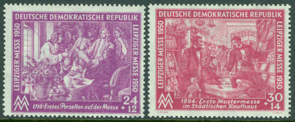 DDR - M  248-249  Leipzigs vårmässa 1950, 2 kpl **