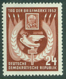 DDR – M  319 Frimärkets Dag 1952,1 kpl **