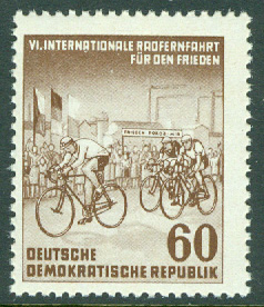 DDR – M  357 Int. fredsloppet på cykel, 60 Pf **