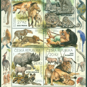 Tjeckien – M  892-895 (BL 61) Zoologiska trädgårdar (I), block kpl **
